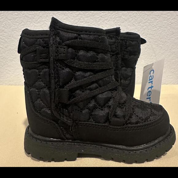 New Carter Tayla Girl's Quilted Boots Toddler Size 4 - Picture 3 of 6